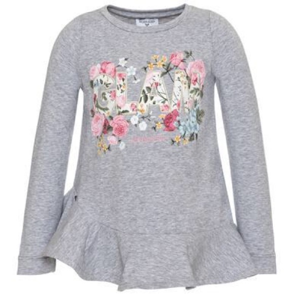 MONNALISA LOT PEPLUM JERSEY TOP LIKE NEW - Picture 2 of 16